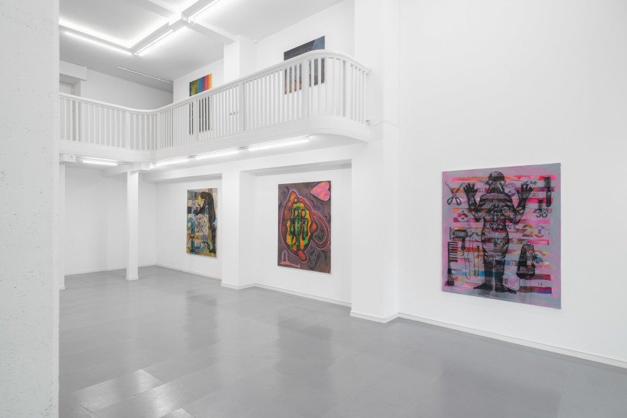 Exhibition view, Kaito Itsuki, Looming Digits, Blue Velvet Projects, 2023. Photo: Flavio Karrer