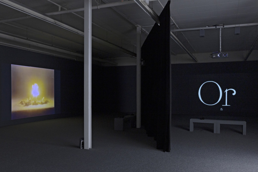 Maya Schweizer, L’étoile de mer, 2019, Video, 12 min. © Maya Schweizer / 2023, ProLitteris Zürich. Commissioned by Historisches Museum Frankfurt (2019). Courtesy the artist. Installation view Kunsthaus Baselland 2023. Photo: Gina Folly