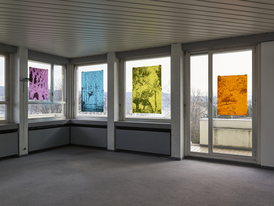 Installation view, light life memories, Nils Dunkel, flatmarkus, Kilchberg, Zürich, 2025.