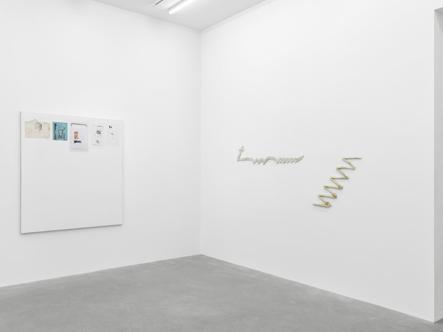 Installation view, Matias Faldbakken, Abstracts and Pewter Abstracts, Galerie Eva Presenhuber, Waldmannstrasse, Zurich, 2025. © Matias Faldbakken. Courtesy the artist and Galerie Eva Presenhuber, Zurich / Vienna. Photo: Stefan Altenburger Photography, Zürich