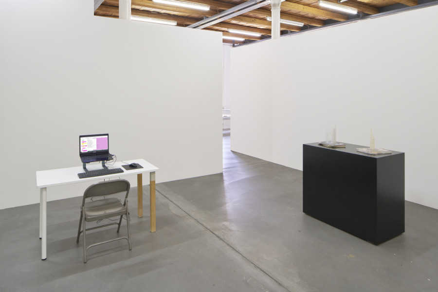 Installation view, Morag Keil, Art & Alienation, Kunsthalle Friart Fribourg, 2025. Photo: Guillaume Python. Courtesy of the artist and Galerie Isabella Bortolozzi, Berlin