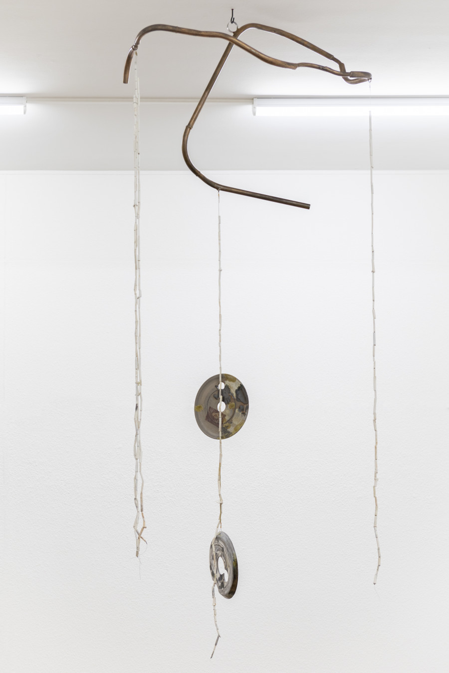 Installation view, THIS CHAPTER BEGINS TWICE, Ève-Gabriel Chabanon, KRONE COURONNE, 2025. Photo credit: Michal Schorro