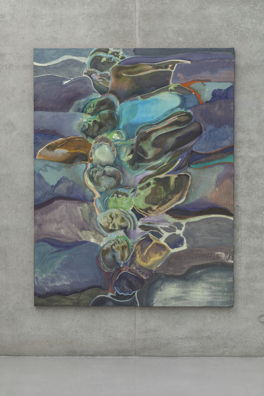 Michael Armitage, Holding Cell, 2021, Installation view first floor Kunsthaus Bregenz, 2023. Photo: Markus Tretter. Courtesy of the artist and White Cube. © Michael Armitage, Kunsthaus Bregenz