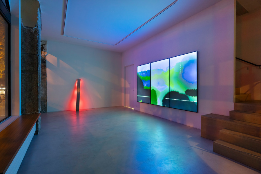 Exhibition view, Daniel Canogar, PANORAMIC, Wilde, Geneva, 2025-2026. Photo credits : Studio Eric Bergoend. Courtesy Daniel Canogar and Wilde