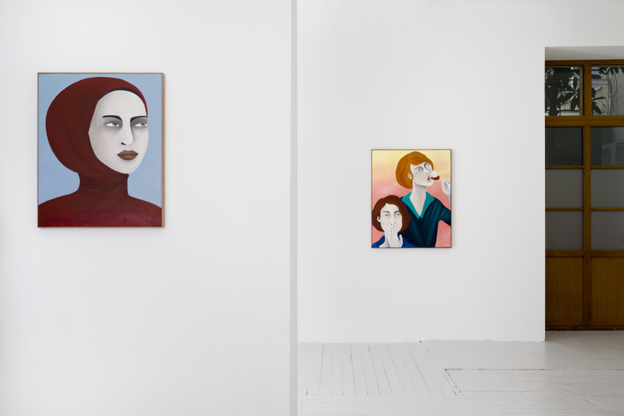 Exhibition view, "Together Separated", Rebecca Brodskis, Fabienne Levy, Geneva, 2025. Photo credit: Claude Cortinovis