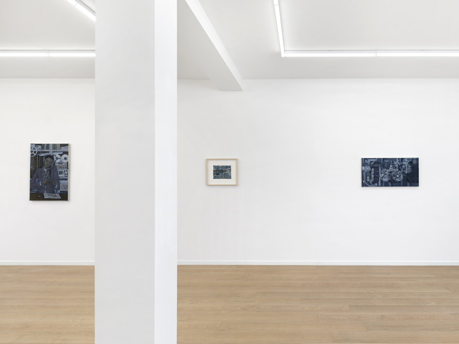 Exhibition view, Isaac Soh Fujita Howell, Audiovisual, Galerie Sébastien Bertrand, Geneva, 2025. Photo credit: Annik Wetter, Courtesy the artist and Galerie Sébastien Bertrand