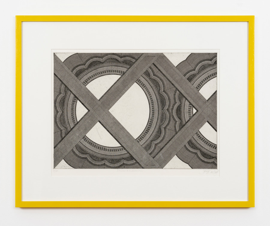 Johannes Gachnang - L’univers de la persécution, 1969, etching, framed. ©2024 suns.works and the artists. Photography: Claude Barrault