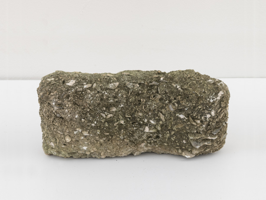 Beverly Buchanan, Untitled, c. 1980, Oyster shell tabby mixture, 25.4 x 11.4 x 6.4 cm