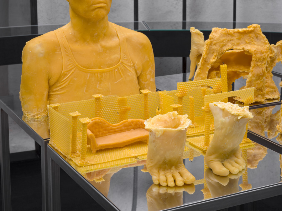 Exhibition view Emma Jung & Rebecca Ackroyd «Tage und Nächte», Cabaret Voltaire 2025; Rebecca Ackroyd, The World as I feel it (Series) (detail), 2025. Photo: Cedric Mussano. Courtesy: the artist.