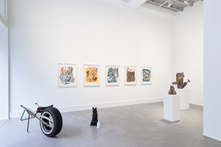 Kemang Wa Lehulere, Exhibtion view, To Every Earth its Blood, 2023, Galerie Tschudi Zurich. Photo: Max Ehrengruber, Courtesy of the artist and Galerie Tschudi
