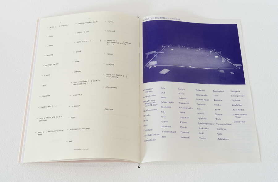 Alexandra Bachzetsis, Secret Instructions (detail), 2005. Photo: Kunst Halle Sankt Gallen, E. Sommer. Courtesy: the artist. Courtesy: Experimenter, Karma International, kurimanzutto, Meyer Riegger.