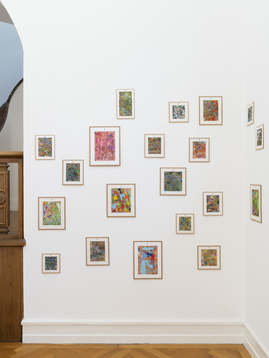 Jean-Frédéric Schnyder, Billige Bilder, 2000–2019, Ölfarbe auf Textil, Karton, 162 Stück / Oil on textile, cardboard, 162 pieces. Courtesy Galerie Eva Presenhuber Zürich / New York. Photo: Gunnar Meier
