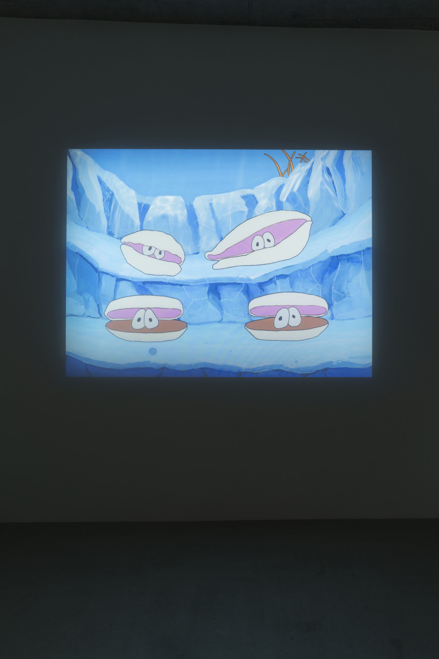 Julian Irlinger, Ludwig, 2024, Digital video, sound, 8 min (loop), Animation: Julian Irlinger; CGI: Alexander Pannier; sound effects: Burkhard Beschow; voices: Dominik Auerbach, Robert Heil; special thanks: Rosario Talevi. Damien & The Love Guru, 2024. Courtesy of the artist and Damien & The Love Guru, Brussels/Zürich. Photo: Claude Barrault