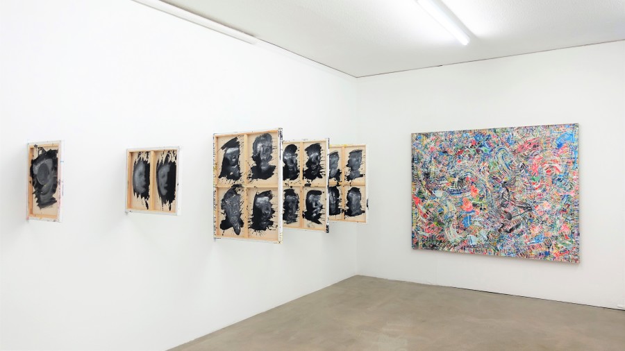 Installation view, Christian Eisenberger, Sehn saat zieh ohne n, Galerie Nicola von Senger, 2022.