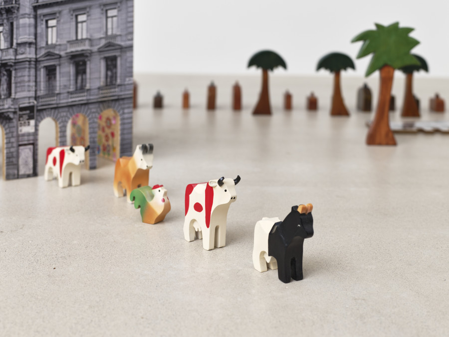 Installation view, Jasmin Werner, Apparat Kleptokrat, Damien & The Love Guru, Zürich, 2025. Courtesy of the artist and Damien & The Love Guru, Brussels/Zurich. Photography : Felix Jungo