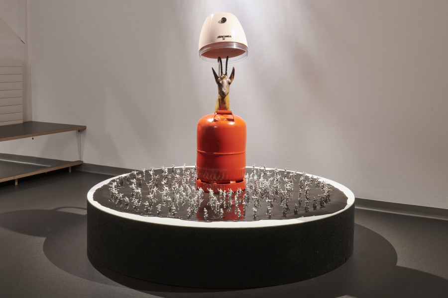 Michel Ritter, Untitled, ca. 1990, Installation view Air Power = Peace Power, Kunsthalle Friart Fribourg, 2021, Courtesy of Olivier Suter. © Succession Michel Ritter, Paris. Photo Guillaume Python.
