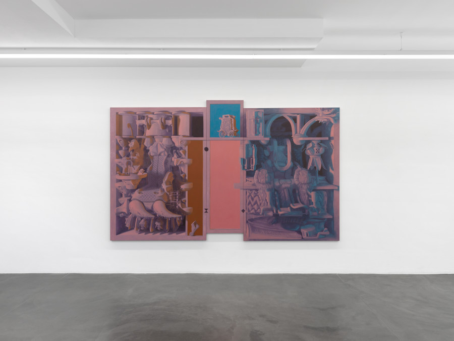 Exhibition view, Tom Waring, A Robot Never Made Me Laugh, Bernheim Gallery, 2023. Photo credit: Annik Wetter. Courtesy of the Artist and Galerie Maria Bernheim