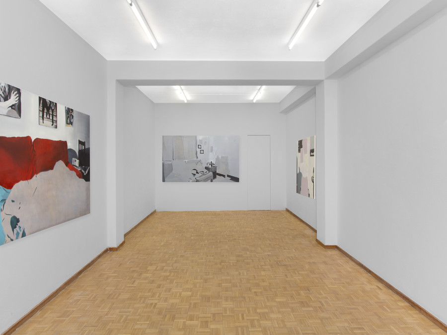 Exhibition view, Deborah-Joyce Holman, Beautiful and tough as chestnut/stanchions against our nightmare of weakness, Sentiment, 2022. Photo: Philipp Rupp. Courtesy: of Sentiment and the artist