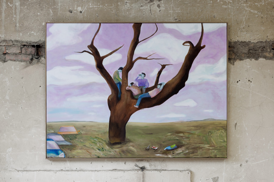 Noemi Pfister, Great things end, small things endure, 2024, oil on canvas, wood frame, 162 x 122 cm. Photography: Gina Folly / all images copyright and courtesy of the artist and For, Basel