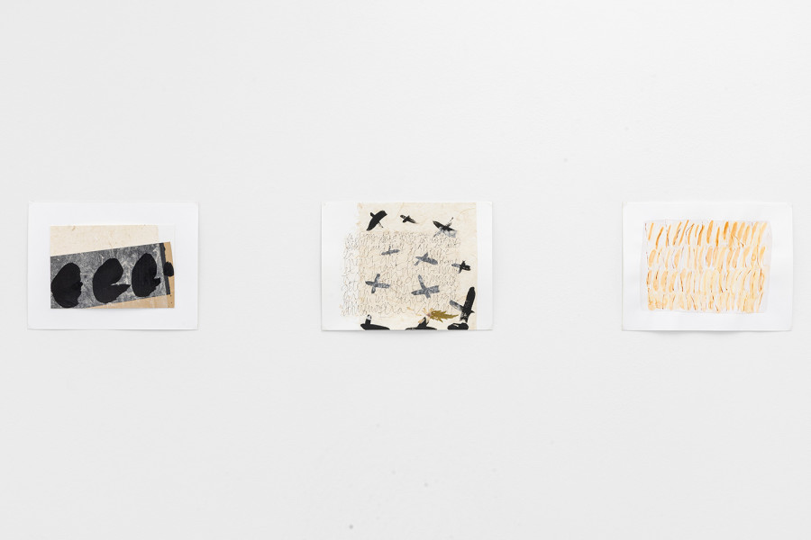 Exhibition’s view « Sur un fil », Andrée Cauderay Vuilleumier, CALM – Centre d’Art La Meute, Lausanne, Switzerland, 2026 / Photo: Théo Dufloo / Courtesy of the artist.