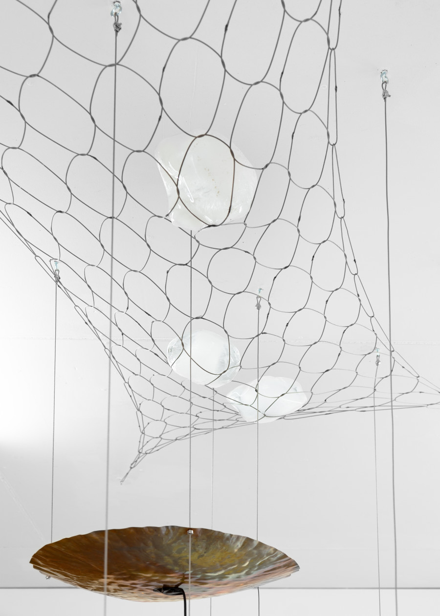 Exhibition view, Courants soniques, Lisa Mazenauer & Emilie Moor, Espace 3353, 2024. Photo credit: Thea Giglio