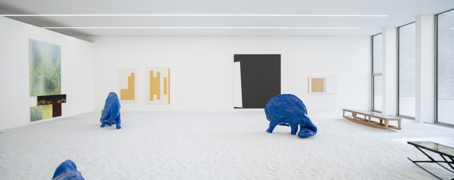 Vue de l’exposition Mirage. La collection d’art BCV invite Natacha Donzé, Gina Proenza, Jean-Luc Manz et Denis Savary au Musée cantonal des Beaux-Arts de Lausanne, 2023 Photo : MCBA, Jonas Hänggi