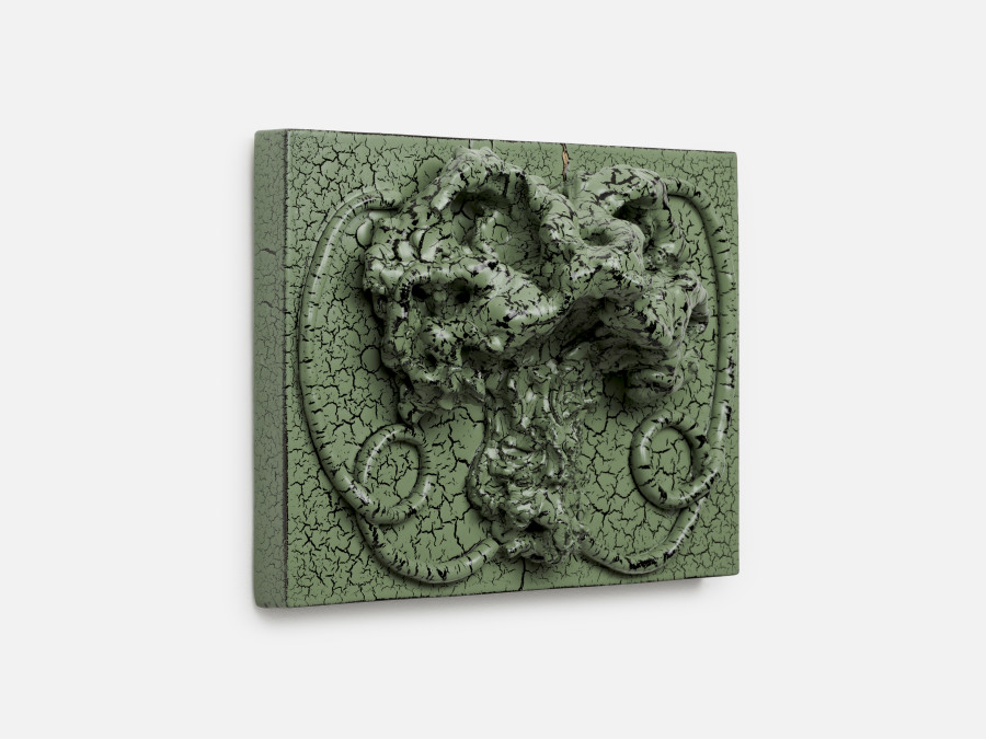 Mai-Thu Perret, The lion teaches the cub by making it lose its way, 2023, Glazed ceramic, 37 x 48.5 x 19 cm. Photo: Mareike Tocha