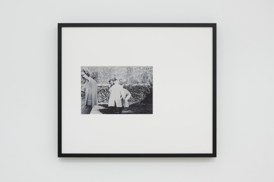 View of Untitled (Installation of Karl Geiser for “Swiss Art in the 20th Century” at the Swiss National Exhibition, Lausanne) 1964, Inkjet print on paper, 2026, 32 x 38 cm, framed, at Ausstellungsraum Klingental, Basel, 2026 / Photo: Finn Curry / © Maria Netter, SIK- ISEA (Zürich); Courtesy: Fotostiftung Schweiz, Diogo Pinto