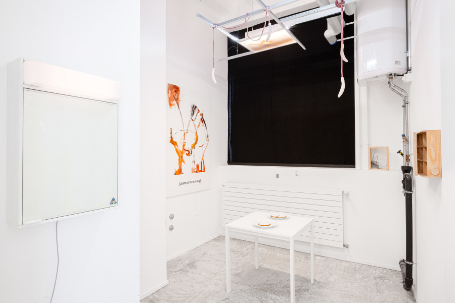 Exhibition view, Group Show «Spielact Festival» at Le Commun, Geneva, 2025. Photo credit: Daniel Leal