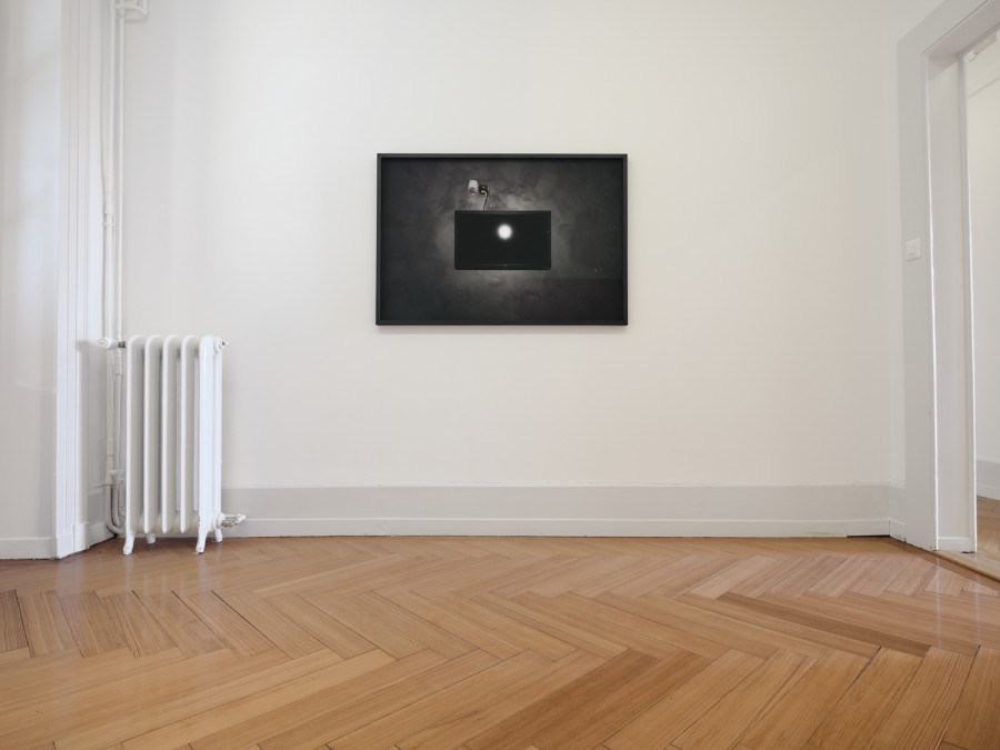 Exhibition View, ‘Stitches: A Haunted House and Other Ghost Stories’ at the Villa Bernasconi, 2026 / Photo by Nicolas Delaroche Studio. Nina Rieben, Selective news, 2026, pigment prints on Hahnemühle paper, 2 pieces