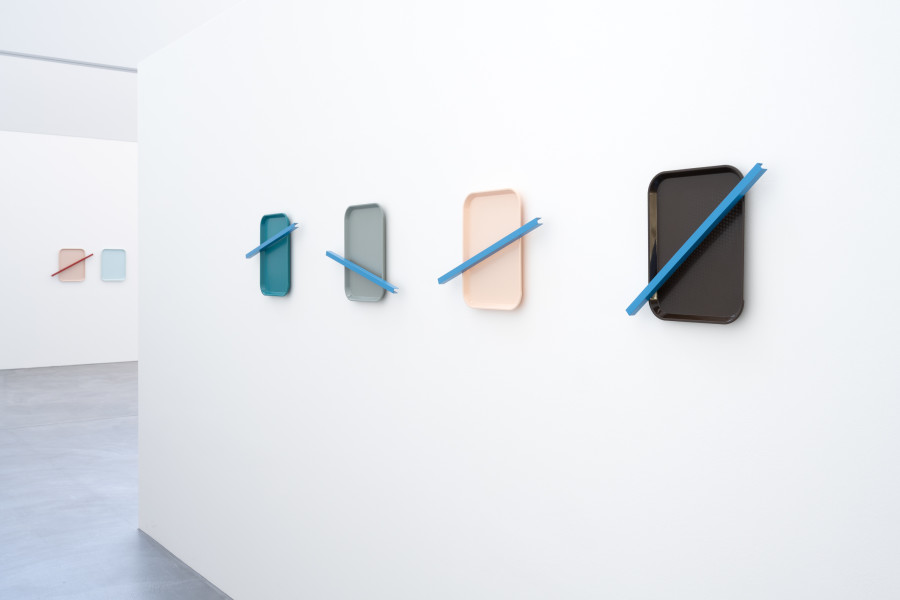 Florian Slotawa, exhibition view, Grammatik einfach erklärt, view on TB_01, 2023, von Bartha, Basel, 2026. Photo: Finn Curry / von Bartha. Courtesy of the artist and von Bartha.