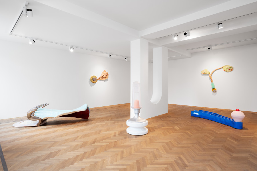 Installation view of Maria Ceppi, 'Chimära', 2025, Galerie Fabian Lang, Zürich. Courtesy of the artist and Galerie Fabian Lang. Copyright: © Fabian Lang