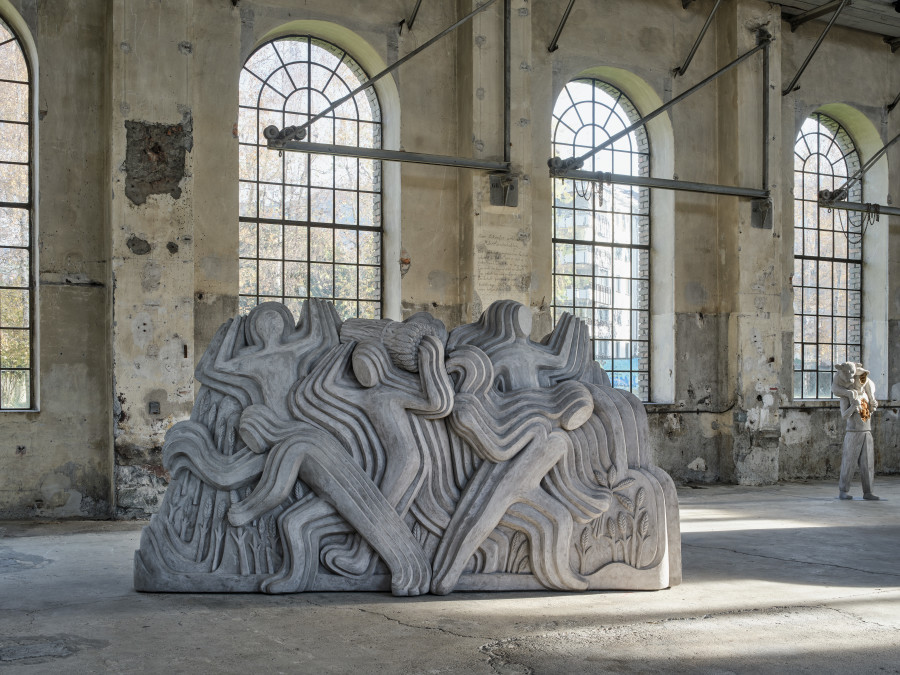 Anna Hulačová, 'Underworld and Confiscation' (2025), installation view 'Bucolica', Kunstraum Dornbirn, 2025, Photo Günter Richard Wett, © Anna Hulačová, courtesy of the artist and hunt kastner, Prague.