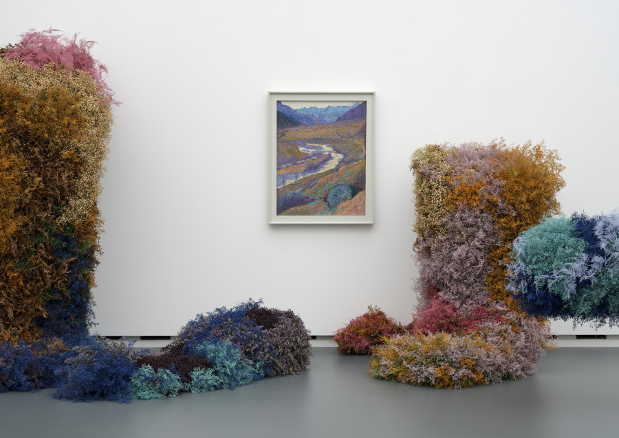 Blumen für die Kunst, Florale lnterpretation: Severin Stadler und Isabelle Becker, Zug Werk: Giovanni Giacometti, Sera d'autunno (Herbstabend), um 1903 Aargauer Kunsthaus / Eigentum der Schweizerischen Eidgenossenschaft, Bundesamt für Kultur, Bern/ Dauerleihgabe im Aargauer Kunsthaus. Foto: David Aebi, Burgdorf