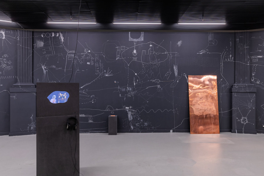 Exhibition view, Olivia Abächerli, the center and the other, Kunsthalle Luzern, 2023. Photo credit: Kilian Bannwart