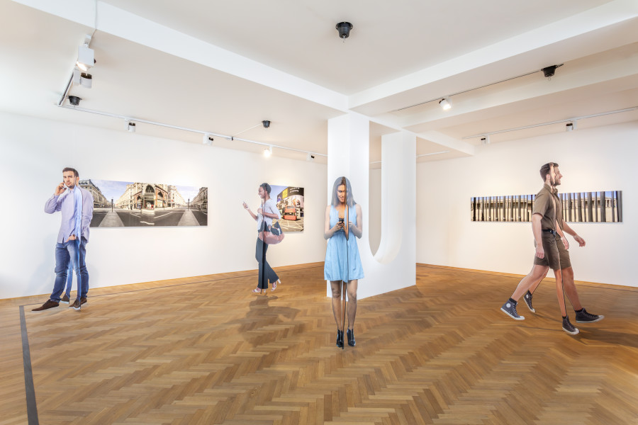 Installation shots of "Arcadia" with works by Mark Wallinger, exhibited at Galerie Fabian Lang, Zurich, (5 October 2023 - 18 November 2023). Credit: Courtesy of the artist and Galerie Fabian Lang. Copyright: © Fabian Lang