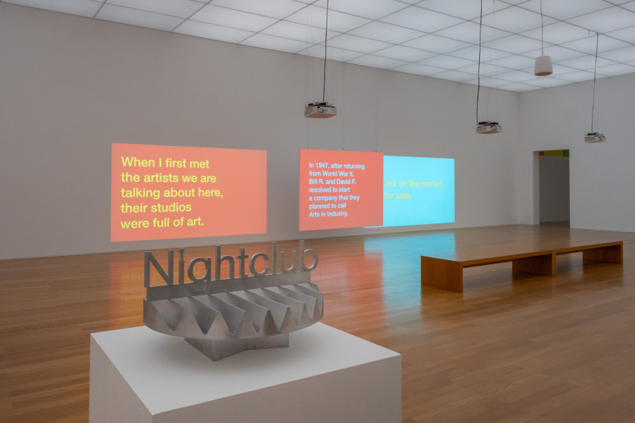 Installation view, Tony Cokes, Let Yourself Be Free, Kunstmuseum Liechtenstein, 2025-2026. Photo credit: Sandra Maier. © Tony Cokes / Kunstmuseum Liechtenstein