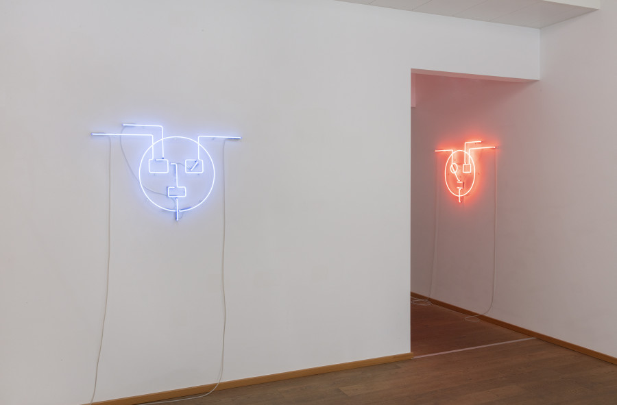 Installation view, Olaf Holzapfel and Michael Sailstofer, Speaking through substance, Livie Gallery, 2025. Photo credit: Esther Mathis