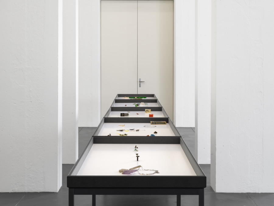 Installation view, Bernhard Schobinger, Against Method, Galerie Francesca Pia, Zurich, 2024. Photo: Cedric Mussano