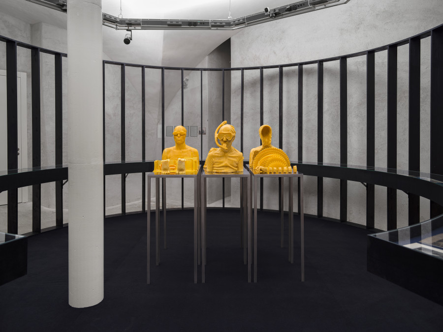 Exhibition view Emma Jung & Rebecca Ackroyd «Tage und Nächte», Cabaret Voltaire 2025; Rebecca Ackroyd, The World as I feel it (Series), 2025. Photo: Cedric Mussano. Courtesy: the artist.