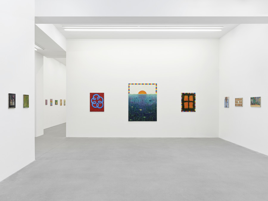 Installation view, Jean-Frédéric Schnyder, ŒL AUF LEINWAND, Galerie Eva Presenhuber, Zurich, Waldmannstrasse, 2024. © Jean-Frédéric Schnyder. Courtesy the artist and Galerie Eva Presenhuber, Zurich / Vienna. Photo: Stefan Altenburger Photography, Zürich