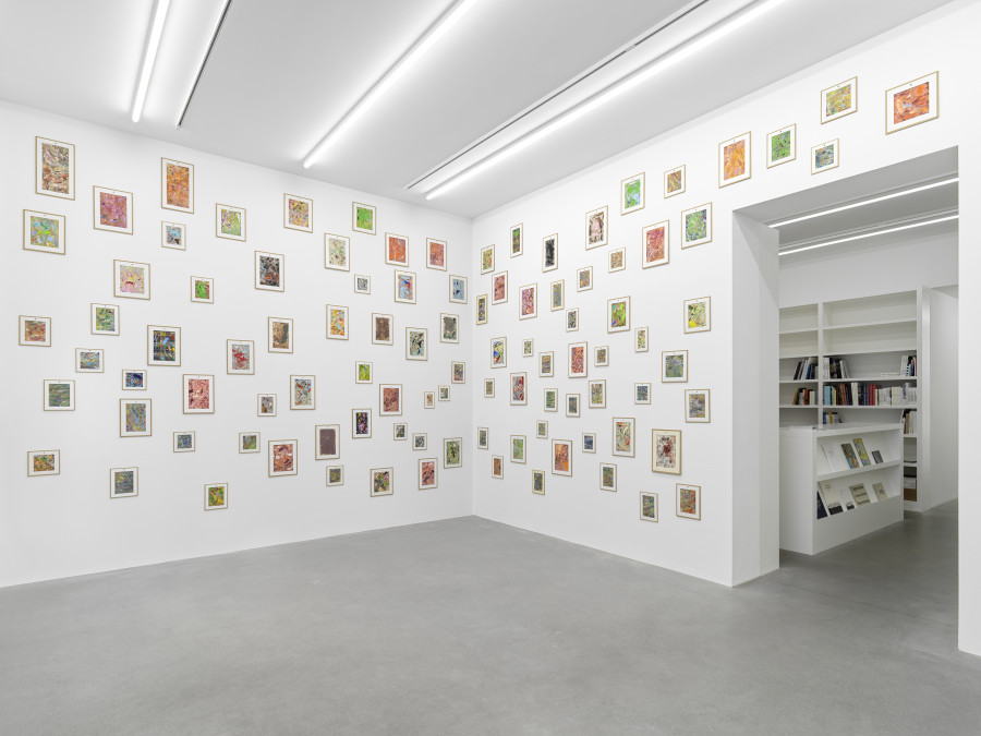Installation view, Jean-Frédéric Schnyder, ŒL AUF LEINWAND, Galerie Eva Presenhuber, Zurich, Waldmannstrasse, 2024. © Jean-Frédéric Schnyder. Courtesy the artist and Galerie Eva Presenhuber, Zurich / Vienna. Photo: Stefan Altenburger Photography, Zürich
