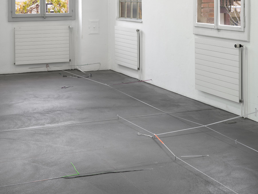 Olga Balema, The bizarre space of complex numbers, installation view, Kunsthalle Friart Fribourg, 2025. Photo: Cedric Mussano