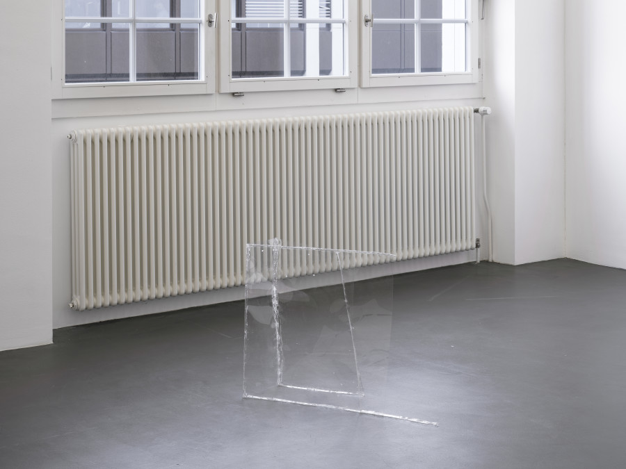 Olga Balema, Loop 56210, 2023, Polycarbonate sheeting, acrylic paint, solvent, 62.9 x 24.1 x 83.8 cm