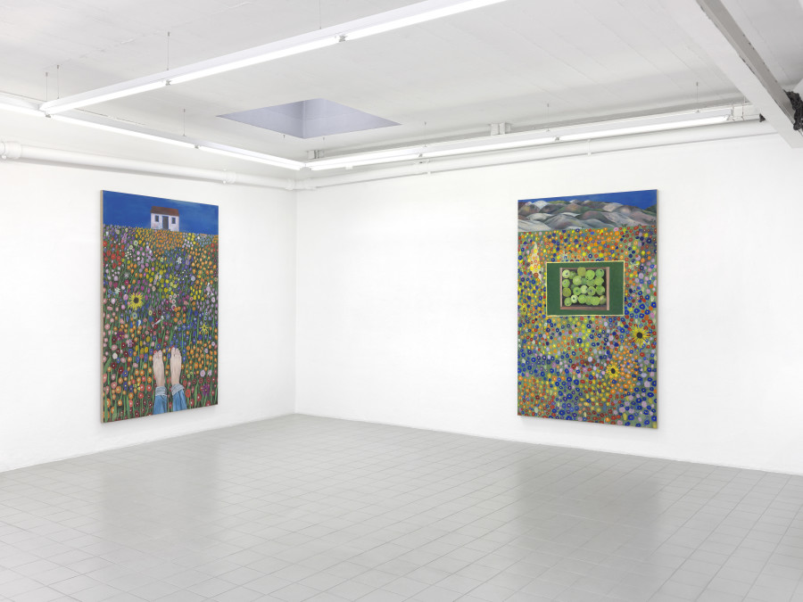 Michael Hilsman: Landscapes With Flowers, 2023, Courtesy : the artist and Sébastien Bertrand, Geneva, exhibition views : Annik Wetter