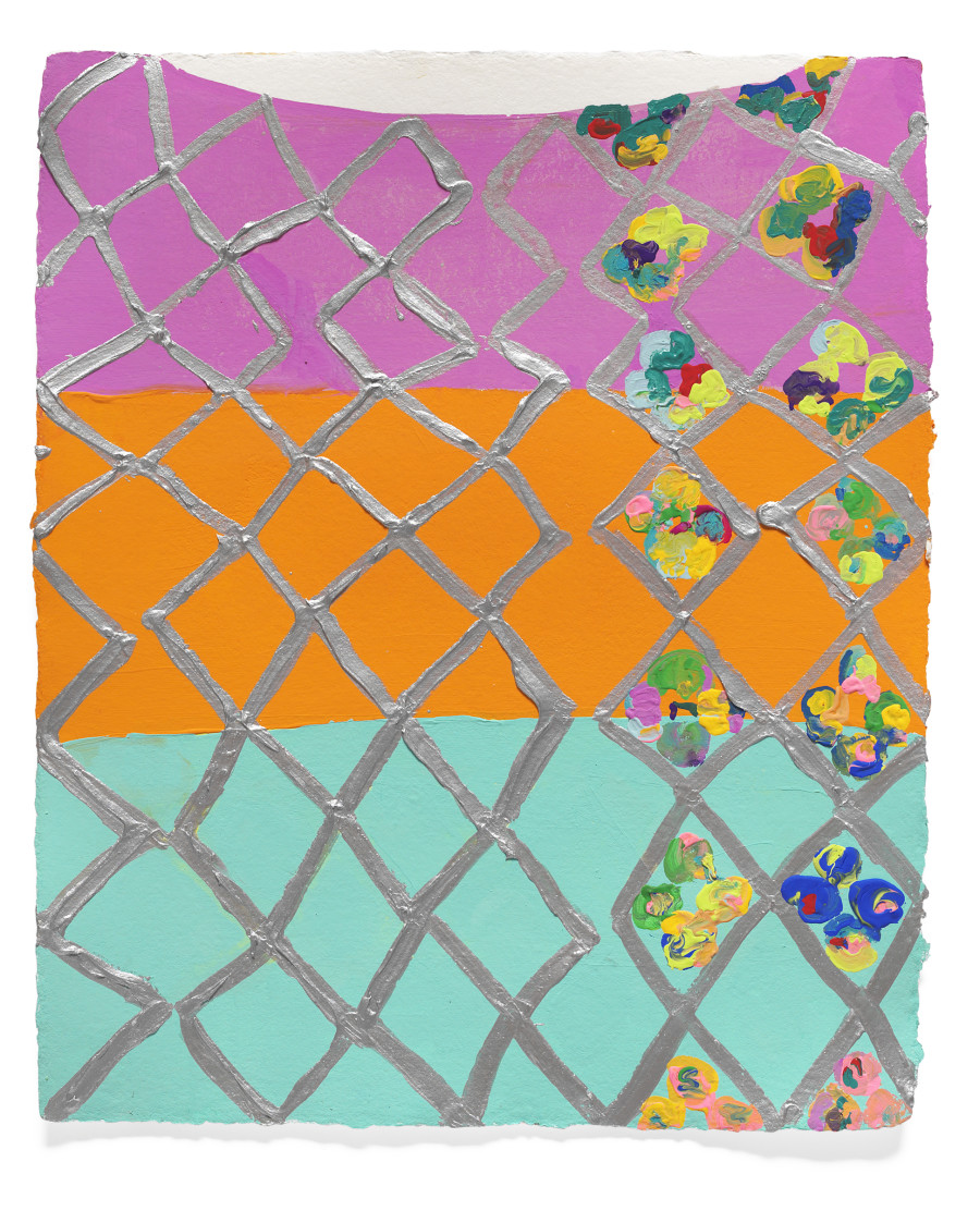 Judy Ledgerwood, Study for Sailor's See Green#3, 2013. Acrylic gouache on twinrocker handmade paper, Sheet 43.18 x 35.56 cm (17 x 14 inches), LEDGE16813. Photo: Günter König
