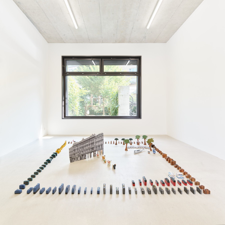 Installation view, Jasmin Werner, Apparat Kleptokrat, Damien & The Love Guru, Zürich, 2025. Courtesy of the artist and Damien & The Love Guru, Brussels/Zurich. Photography : Felix Jungo