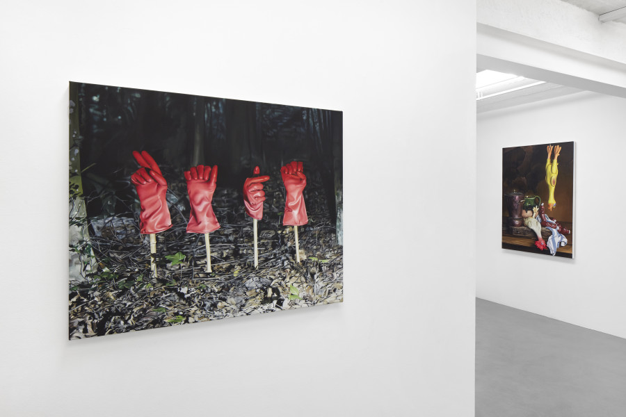 Exhibition view, Till Rabus, Cartoon, galerie lange + pult, Auvernier, 2025. Photo credit: Sully Balmassière