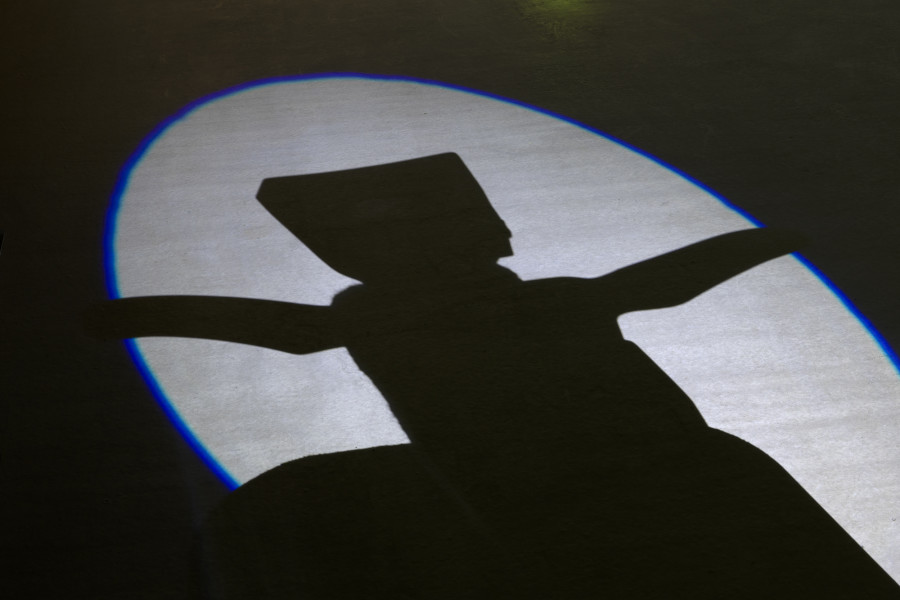 Fritz & Virginie Sistek, Priscilla Predator: geboren, leben, sterben, 2025, an automated theater play, 32 minutes, For, Basel. Photography: Gina Folly. Copyright and courtesy of the artists and For, Basel