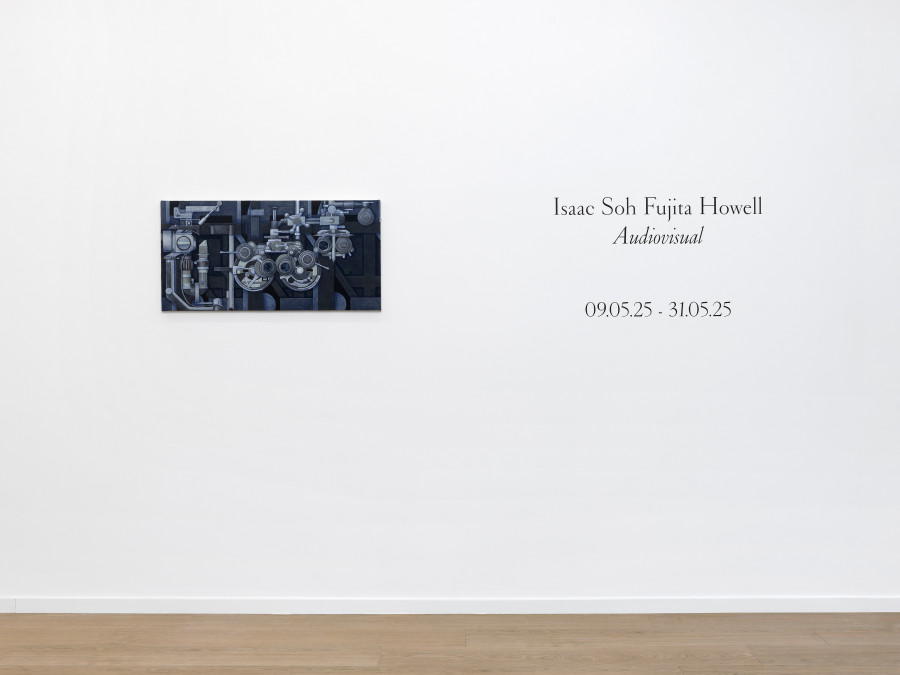 Exhibition view, Isaac Soh Fujita Howell, Audiovisual, Galerie Sébastien Bertrand, Geneva, 2025. Photo credit: Annik Wetter, Courtesy the artist and Galerie Sébastien Bertrand